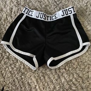 justice Black and white shorts